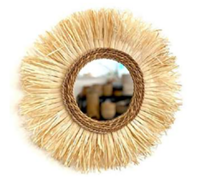 Hemp Round Mirror
