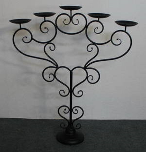 Metal Candle Holder 5 Point 