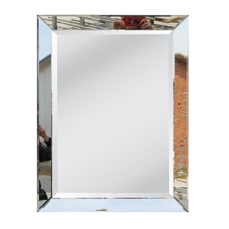 Modern Styling Black frame with Bevel Mirror 