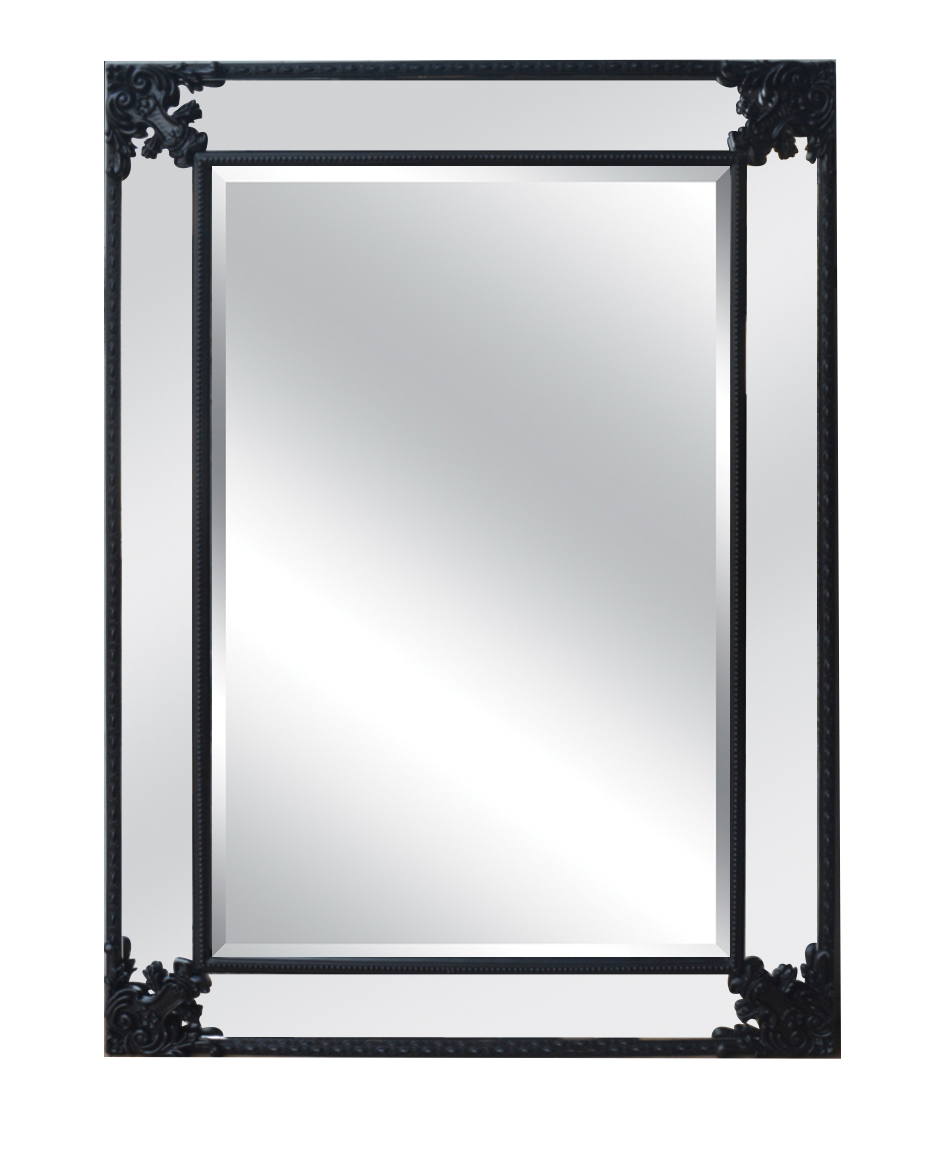 Modern Styling Black frame with Bevel Mirror