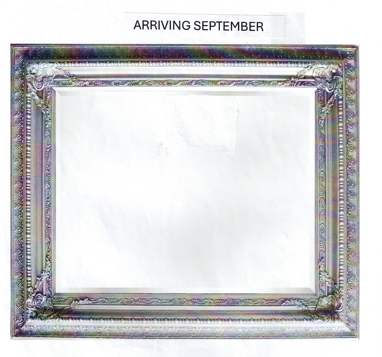 Rectangular Wall mirror in Antique Silver