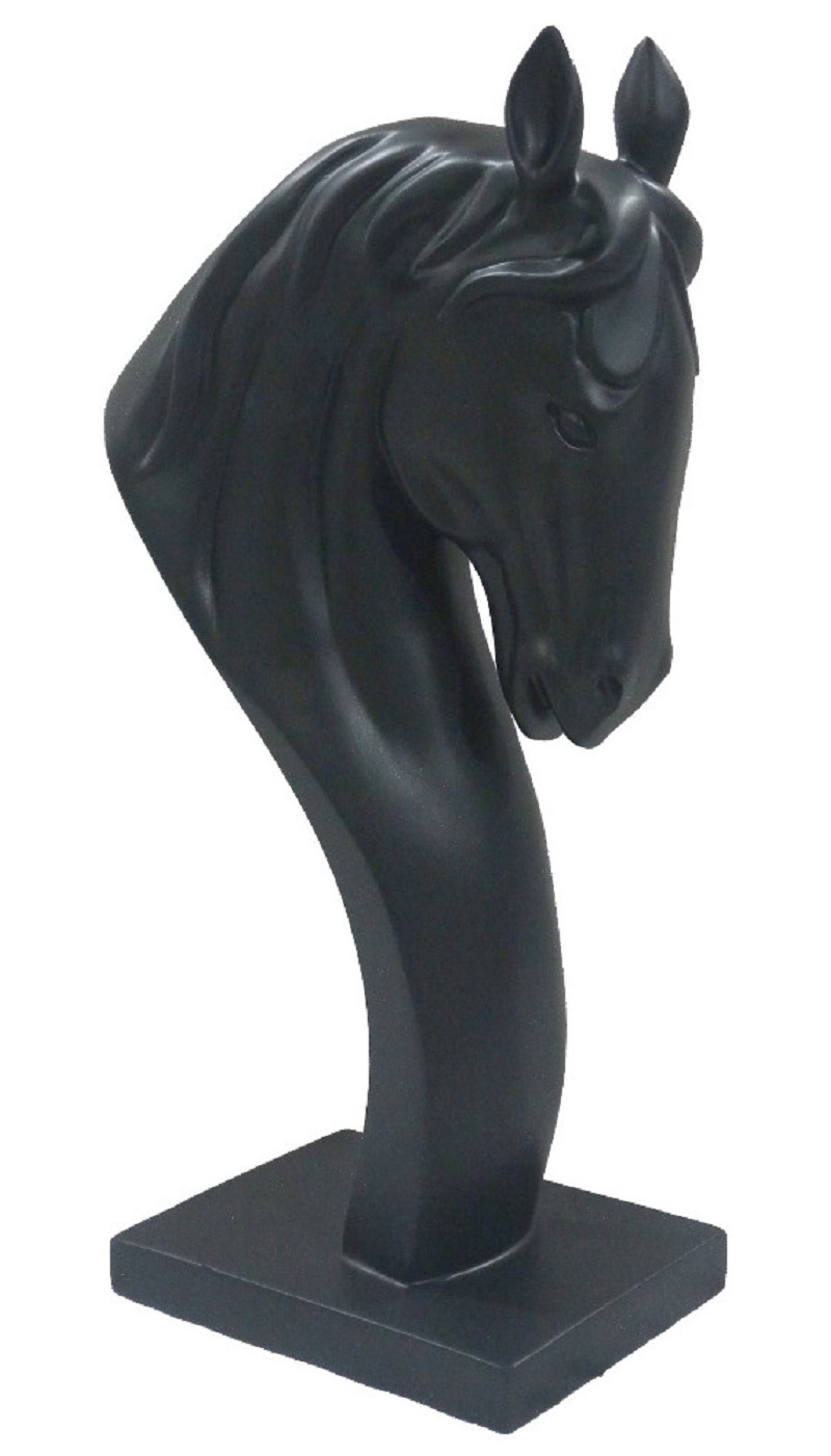 Horse Head on Stand  - Black
