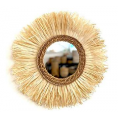 Hemp Round Mirror