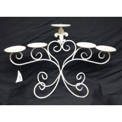 Metal Candle Holder White    