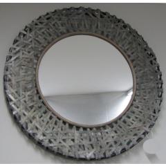 Metal Woven  Round Mirror   