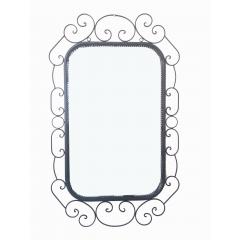 Oval mirror w/Iron frame 