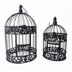 Set/2 Bird Cages - BLK