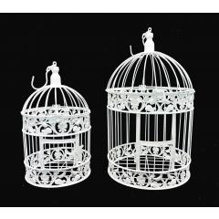 Set/2 Bird Cages -WHT 