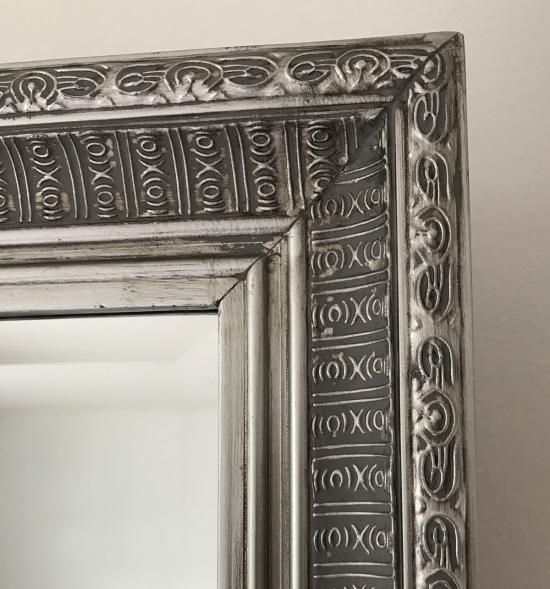 Long Antique Silver Ornate Frame 