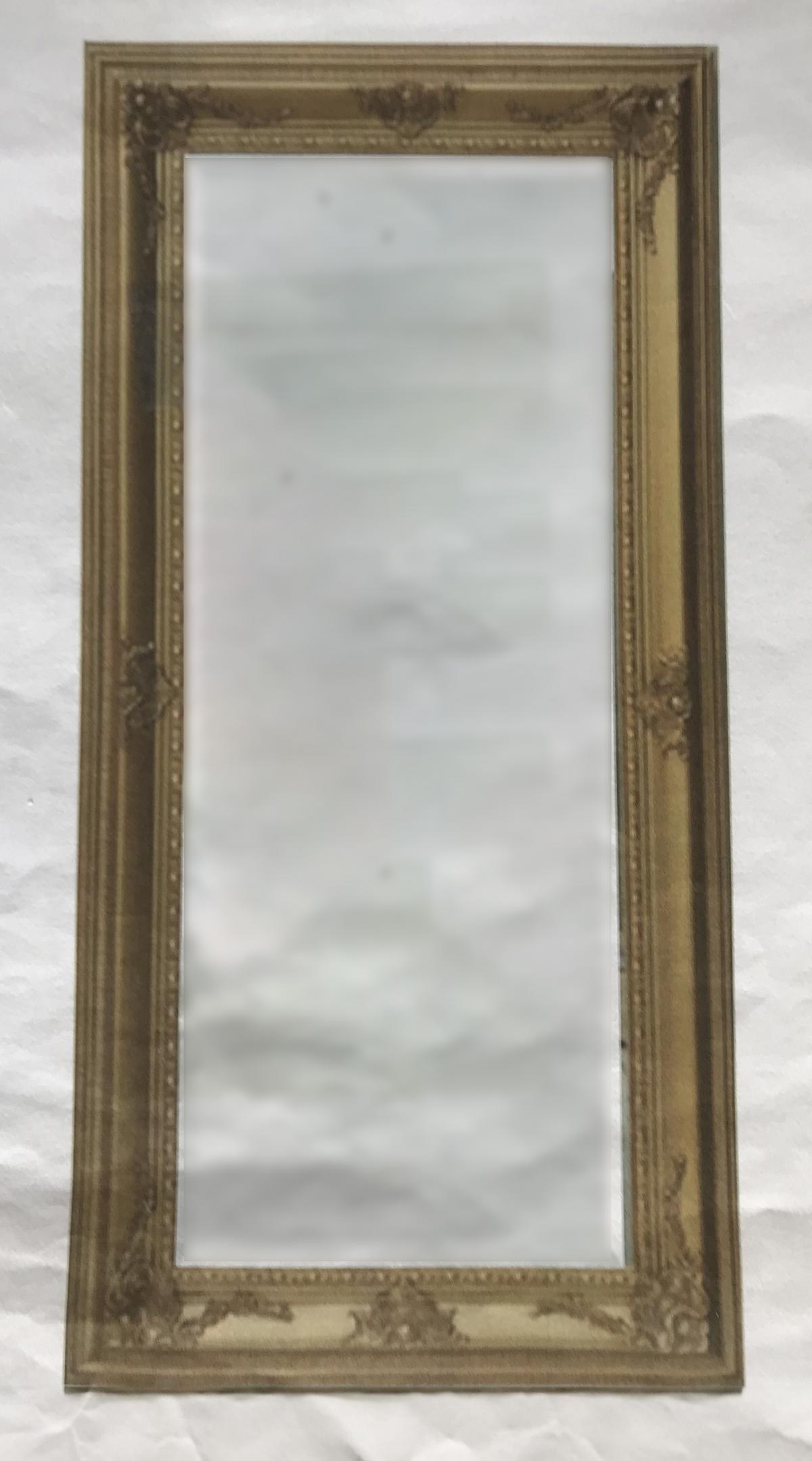 Large Leaner Mirror in Antique Gold