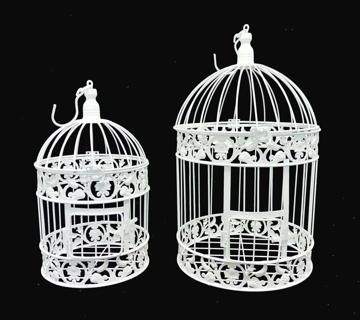 Set/2 Bird Cages -WHT 